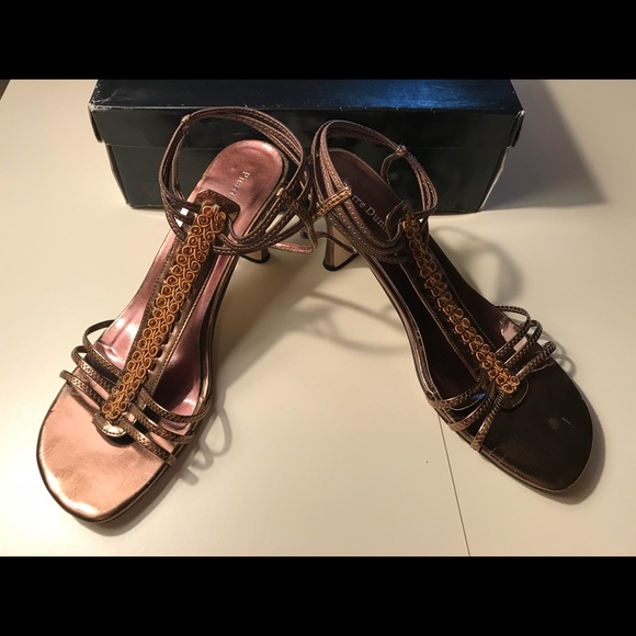 Pierre Dumas bronze slip on heels - Picture 2 of 5
